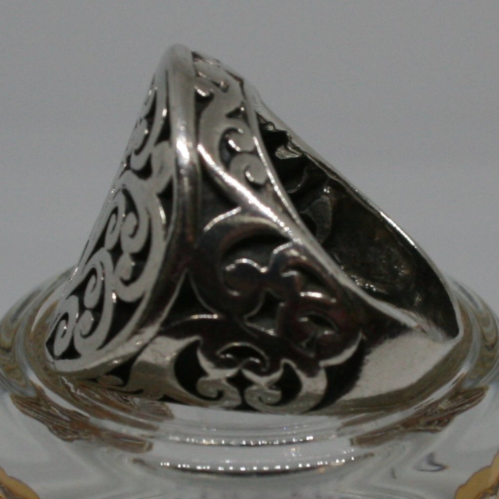 STERLING SILVER BALI SCROLL PENDANT & RING - Picture 11 of 13